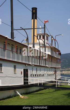 Sternwheeler, lago Okanagan, Columbia Britannica Foto Stock