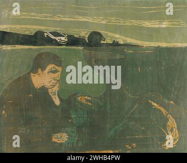 Edvard Munch (1863-1944) - norvegese - Espressionismo - sera, malinconia i [1896/1 Foto Stock