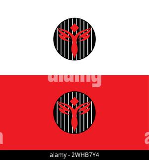 Logo del vettore angolare. Logo Wings Symble. Illustrazione Vettoriale