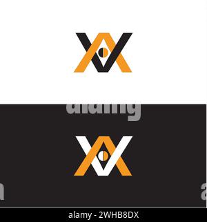 A Letter Logo.V Letter logo.AV Eye logo.A Wing logo Illustrazione Vettoriale