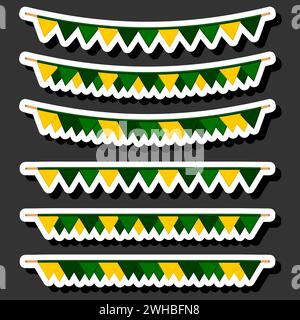 Splendida illustrazione a colori sul tema delle festività annuali di St Patrick's Day Illustrazione Vettoriale