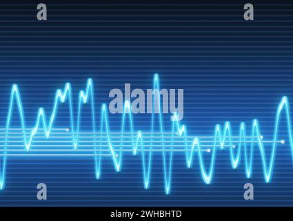 Onda sinusoidale elettronica Foto Stock