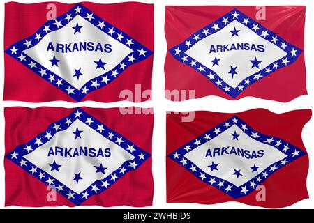 Bandiera dell'Arkansas Foto Stock