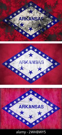 Bandiera dell'Arkansas Foto Stock