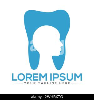 Design del logo dentale. Esclusivo logo Dental Design professionale. Illustrazione Vettoriale