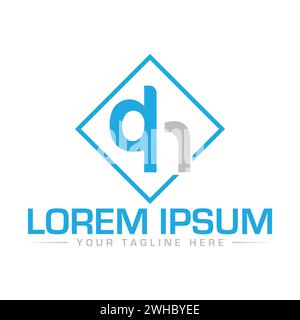 Design logo Letter DH. Design creativo del logo DH. Illustrazione Vettoriale