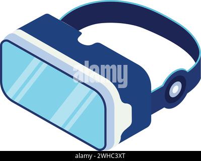 Occhiali isolati per realtà virtuale Icon Vector Illustrazione Vettoriale