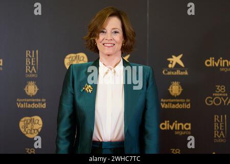 Valladolid. Spagna. 20240209, Sigourney Weaver partecipa a una fotochiamata come vincitore dell'International Goya Award 2024 durante il 38° Goya Awards al municipio il 9 febbraio 2024 a Valladolid, Spagna Foto Stock