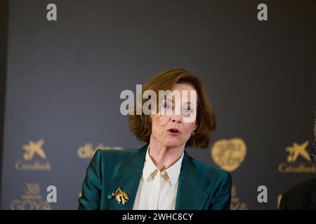 Valladolid. Spagna. 20240209, Sigourney Weaver partecipa a una fotochiamata come vincitore dell'International Goya Award 2024 durante il 38° Goya Awards al municipio il 9 febbraio 2024 a Valladolid, Spagna Foto Stock