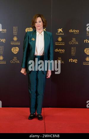 9 febbraio 2024, Valladolid, Castilla Leon, Spagna: Sigourney Weaver partecipa a una photocall come vincitore dell'International Goya Award 2024 durante il 38° Goya Awards al Municipio il 9 febbraio 2024 a Valladolid, Spagna (Credit Image: © Jack Abuin/ZUMA Press Wire) SOLO USO EDITORIALE! Non per USO commerciale! Foto Stock