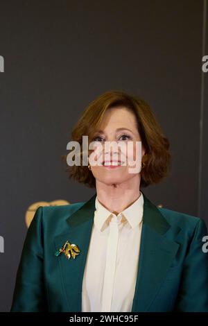 9 febbraio 2024, Valladolid, Castilla Leon, Spagna: Sigourney Weaver partecipa a una photocall come vincitore dell'International Goya Award 2024 durante il 38° Goya Awards al Municipio il 9 febbraio 2024 a Valladolid, Spagna (Credit Image: © Jack Abuin/ZUMA Press Wire) SOLO USO EDITORIALE! Non per USO commerciale! Foto Stock