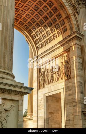 Arco della Pace nel parco sempione, Milano, lombardia, Italia Foto Stock