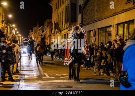 sfilata dei tre Re in via Llucmajor, Mallorca, Isole Baleari, Spagna Foto Stock