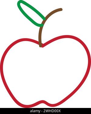 Disegna Vector di un bambino di mele colorato isolato Illustrazione Vettoriale