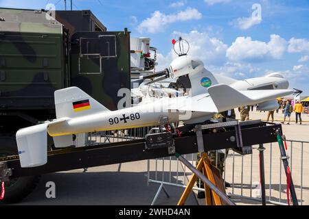 EMT Luna X-2000 drone di ricognizione dell'esercito tedesco all'ILA di Berlino. Germania - 27 aprile 2018 Foto Stock