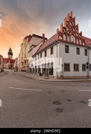 La storica città vecchia di Zeitz, Burgenlandkreis, Sassonia-Anhalt, Germania Foto Stock
