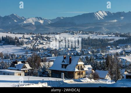 Europa, Polonia, Polonia minore, Monti Tatra, Podhale, Vista da Bachledowka Foto Stock
