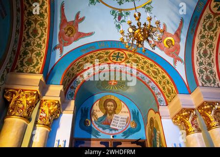 Affreschi presso la Natività della Cattedrale ortodossa di Cristo a riga, Lettonia Foto Stock