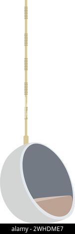 Moderna sedia sospesa colorata isolata Icon Vector Illustrazione Vettoriale