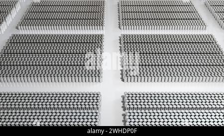 Batteria li-ion Traction 4680, moduli celle accumulatore ad alta capacità, cella da tavolo, immagazzinamento di energia, produzione di batterie, produzione, T. High Tech Foto Stock