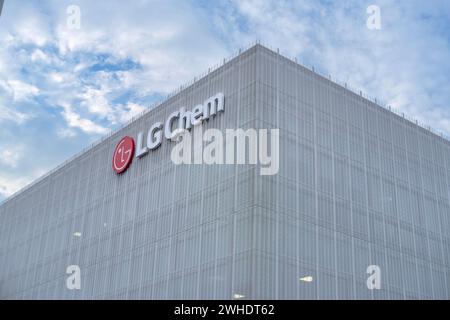 LG Chem Petrochemicals Company Building, materiali di qualità per batterie ricaricabili, industria IT, industria automobilistica, sviluppo sostenibile in te Foto Stock