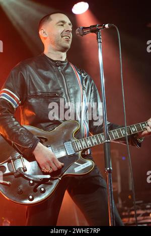 Londra, Regno Unito. 9 febbraio 2024. Miles Kane si esibisce all'Electric Ballroom di Londra. Crediti: John Barry/Alamy Live News Foto Stock