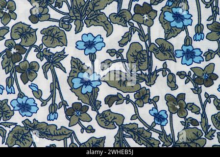 Tessuto con il picchiettio floreali Foto Stock