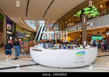 Shake Shack Food Court all'aeroporto Changi di Singapore Foto Stock