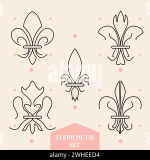 Set di icone astratte simboli floreali Vector Illustrazione Vettoriale