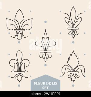 Set di icone astratte simboli floreali Vector Illustrazione Vettoriale