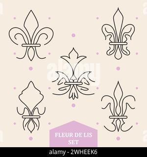 Set di icone astratte simboli floreali Vector Illustrazione Vettoriale