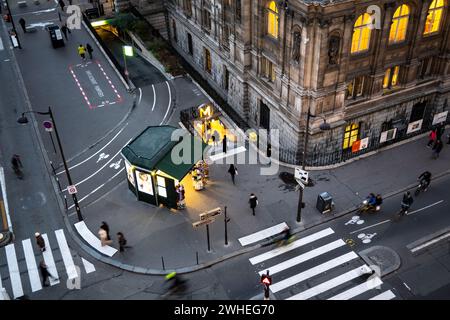 Parigi, Francia, vista aerea della stazione Hotel de Ville, solo editoriale. Foto Stock