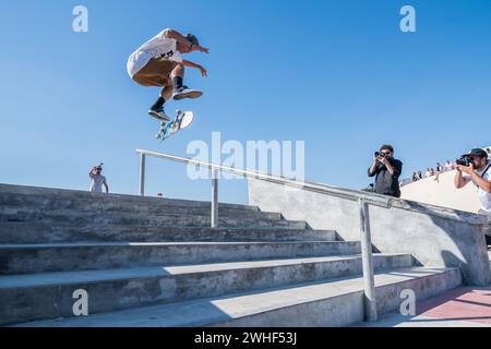 Gustavo Ribeiro durante la DC Skate Challenge Foto Stock