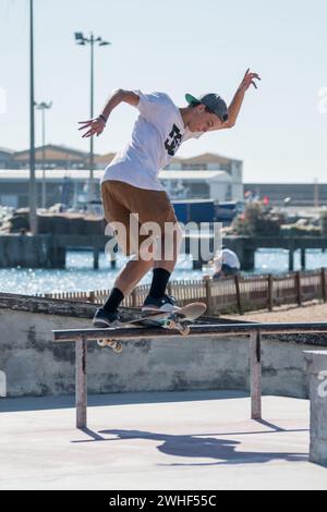 Gustavo Ribeiro durante la DC Skate Challenge Foto Stock