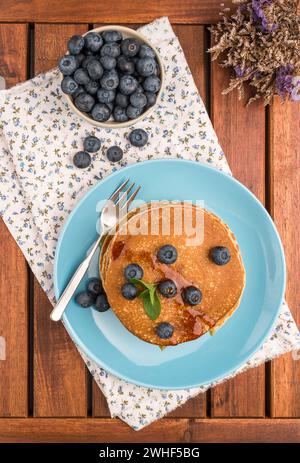 Frittelle con fresco more Foto Stock