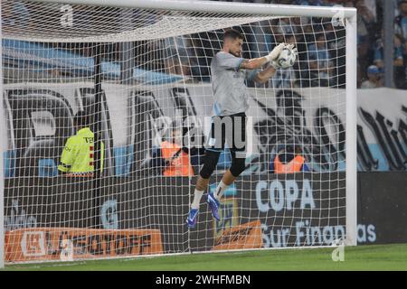 Avellaneda, Argentina, 9 febbraio 2024. Gabriel Arias durante la partita tra Racing Club e San Lorenzo de Almagro. Crediti: Fabideciria/Alamy Live News Foto Stock