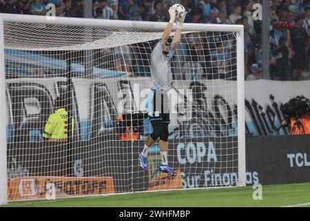 Avellaneda, Argentina, 9 febbraio 2024. Gabriel Arias durante la partita tra Racing Club e San Lorenzo de Almagro. Crediti: Fabideciria/Alamy Live News Foto Stock