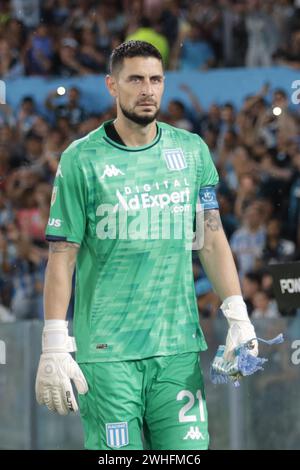 Avellaneda, Argentina, 9 febbraio 2024. Gabriel Arias durante la partita tra Racing Club e San Lorenzo de Almagro. Crediti: Fabideciria/Alamy Live News Foto Stock