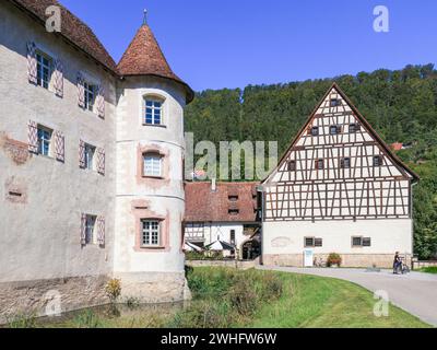 Castello d'acqua ben conservato Glatt, nel villaggio di Sulz sul fiume Neckar, Germania meridionale Foto Stock