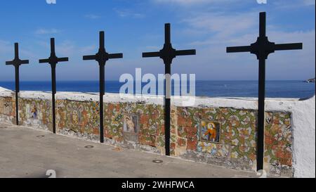 Attraversa la chiesa dei marinai di Santa Maria del soccorso a Forio sull'isola d'Ischia Foto Stock