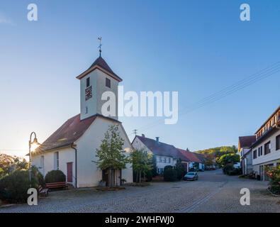 chiesa Ochsenwang Bissingen an der Teck Schwäbische Alb, Svevia Alb Baden-Württemberg Germania Foto Stock