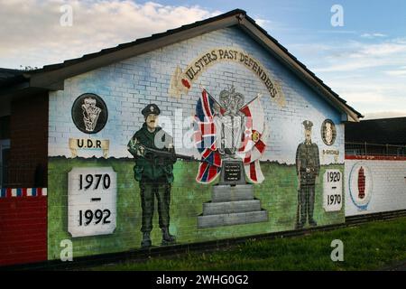 Murales poltici a Belfast, Irlanda del Nord (murales) Foto Stock