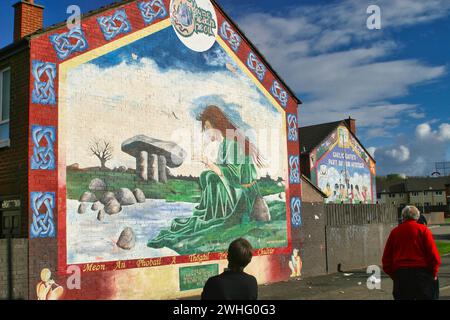 Murales poltici a Belfast, Irlanda del Nord (murales) Foto Stock