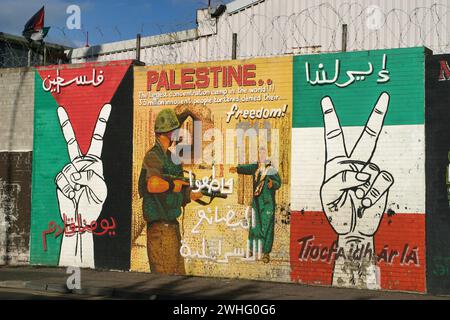 Murales poltici a Belfast, Irlanda del Nord (murales) Foto Stock