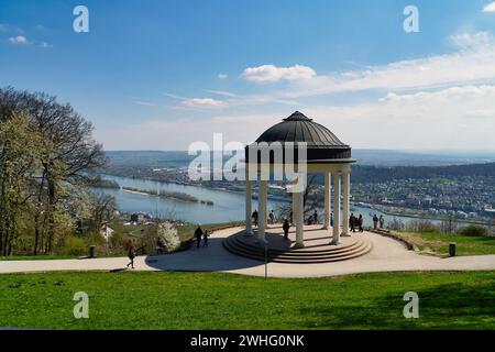 Vista sul Reno dal monumento Niederwald Foto Stock