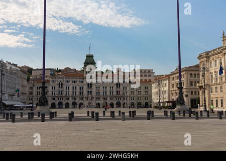 Piazza dell'unità d'Italia a Trieste Foto Stock