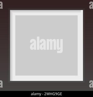 La cornice fotografica è realistica con il bianco e il nero Illustrazione Vettoriale