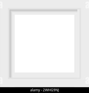 La cornice fotografica è realistica con il bianco e il nero Illustrazione Vettoriale