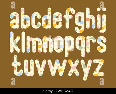 Collezione versatile di lettere dell'alfabeto pasquale per vari usi Illustrazione Vettoriale