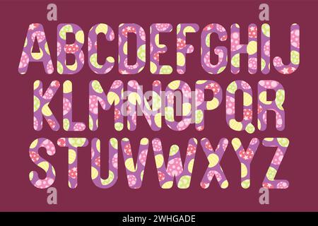 Collezione versatile di lettere alfabetiche di uova soleggiate per vari usi Illustrazione Vettoriale